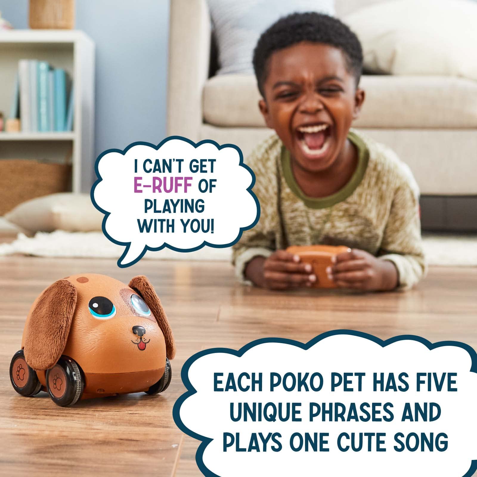 Flybar Poko Petz, Remote Control Car for Toddlers Dog Toys - 2.4GH for Boys and Girls, Light Up, Singing, Talking Toy, Preschool, Best Birthday