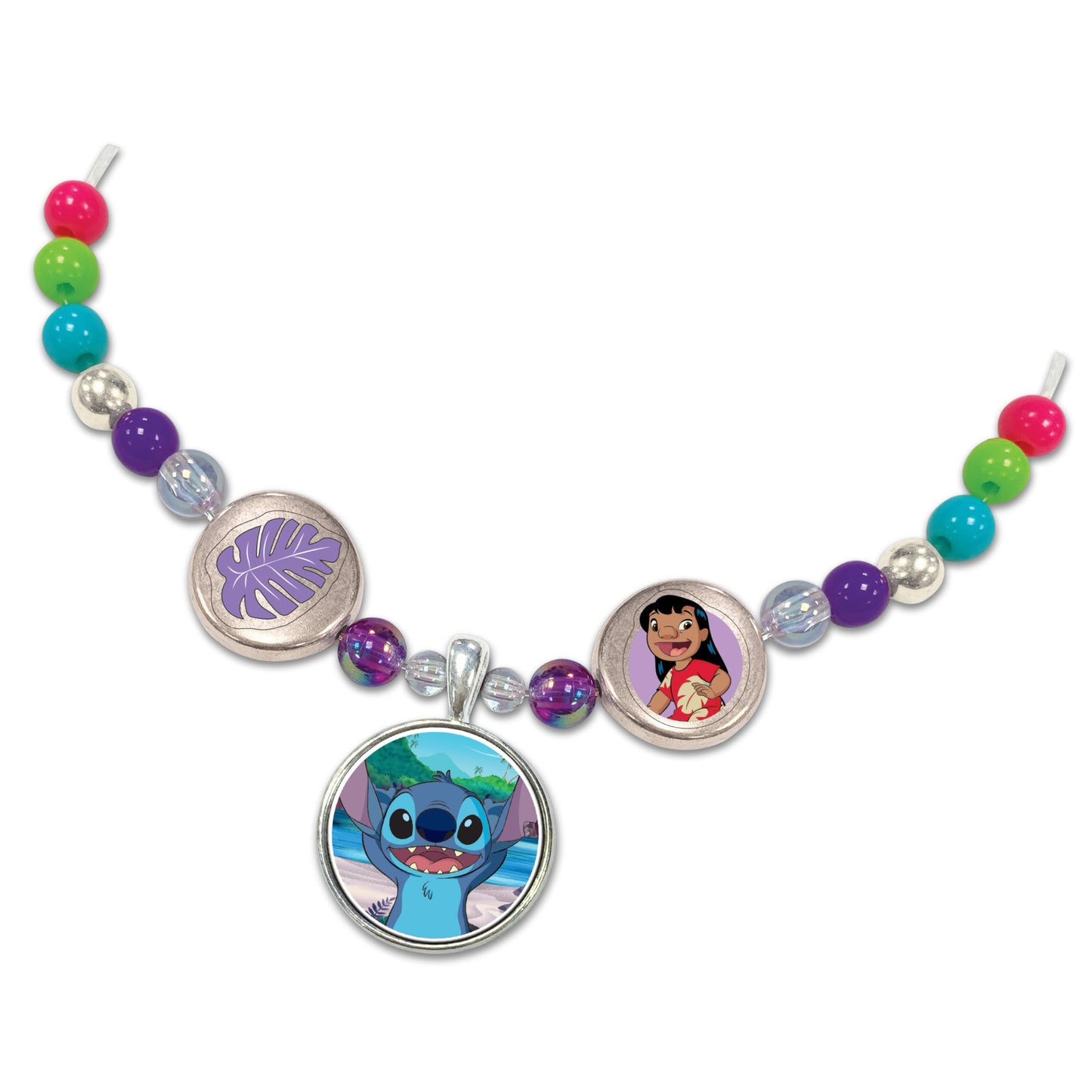Tara Toys Disney Stitch Charm Bracelet Activity Set - 408-Piece Jewelry Kit for Girls with Beads, Charms & Cords - DIY Friendship Bracelet Craft