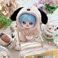 niannyyhouse 20cm Plush Doll Clothes Dog Pattern Onesie Dress Up 8in Kpop Stuffed Doll Clothing (Beige)