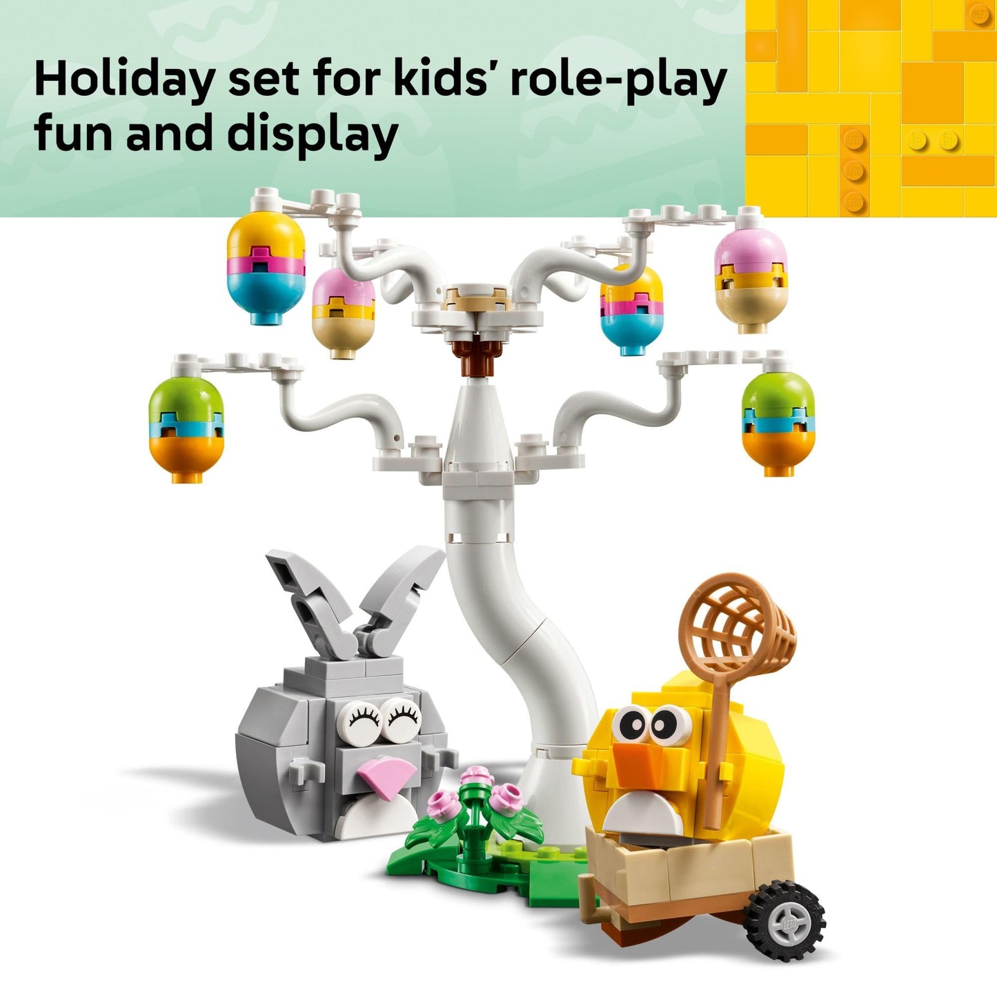 LEGO Easter Bunny and Chick Egg Hunt Building Toy for Girls & Boys - Springtime Pretend Playset for Kids, Ages 8+ - Basket Stuffer or Gift Idea