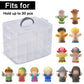 Xuerdon Case Compatible with Fisher-Price for Little People Collector Figures, Toy Storage Organizer Holder for Disney Frozen for Elsa & Friends/for