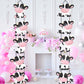 Cow Print Birthday Party Decorations Banner, Farm Animal Cow Print Party Supplies, Indoor Home Wall Outdoor Banner Backdrop Porch Sign for Kids Boys