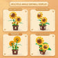 FNSJFYZS Sunflower Building Blocks Set, Artificial Flower Bonsai Model Kit for Adults, Creative Botanical Collection, Home Office Desk Decor, Ideal