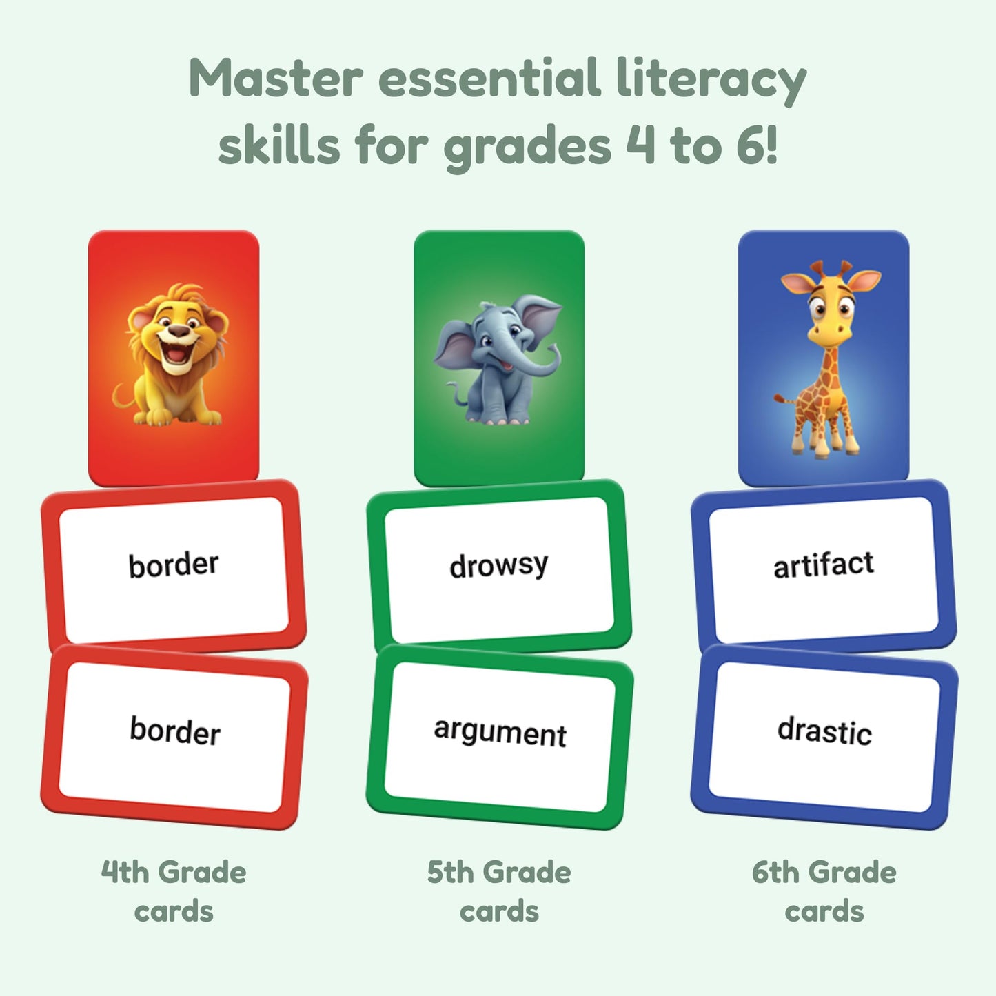 The Fidget Game Vocabulary Words, Flash Card Game, Grade 4-6, Ages 9-12