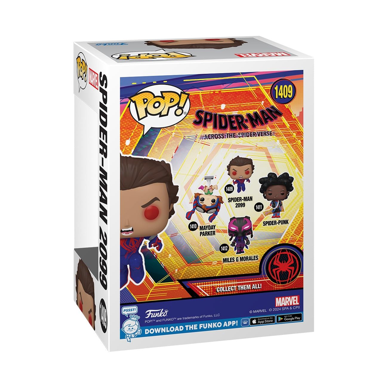 Funko POP! Marvel: Spider-Man Across The Spider-Verse - Spider-Man 2099 - Unmasked - Collectable Vinyl Figure - Gift Idea - Official Merchandise - for
