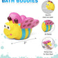 DolliBu Butterfly Bath Buddy Squirter - Floating Colorful Butterfly Rubber Bath Toy Fun Water Squirting Bathtime Play For Toddlers Cute & Soft Insect