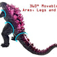 TwCare Godzilla vs. Kong Toy Action Figure: King of The Monsters, Movie Series Movable Joints Soft Vinyl, Travel Bag