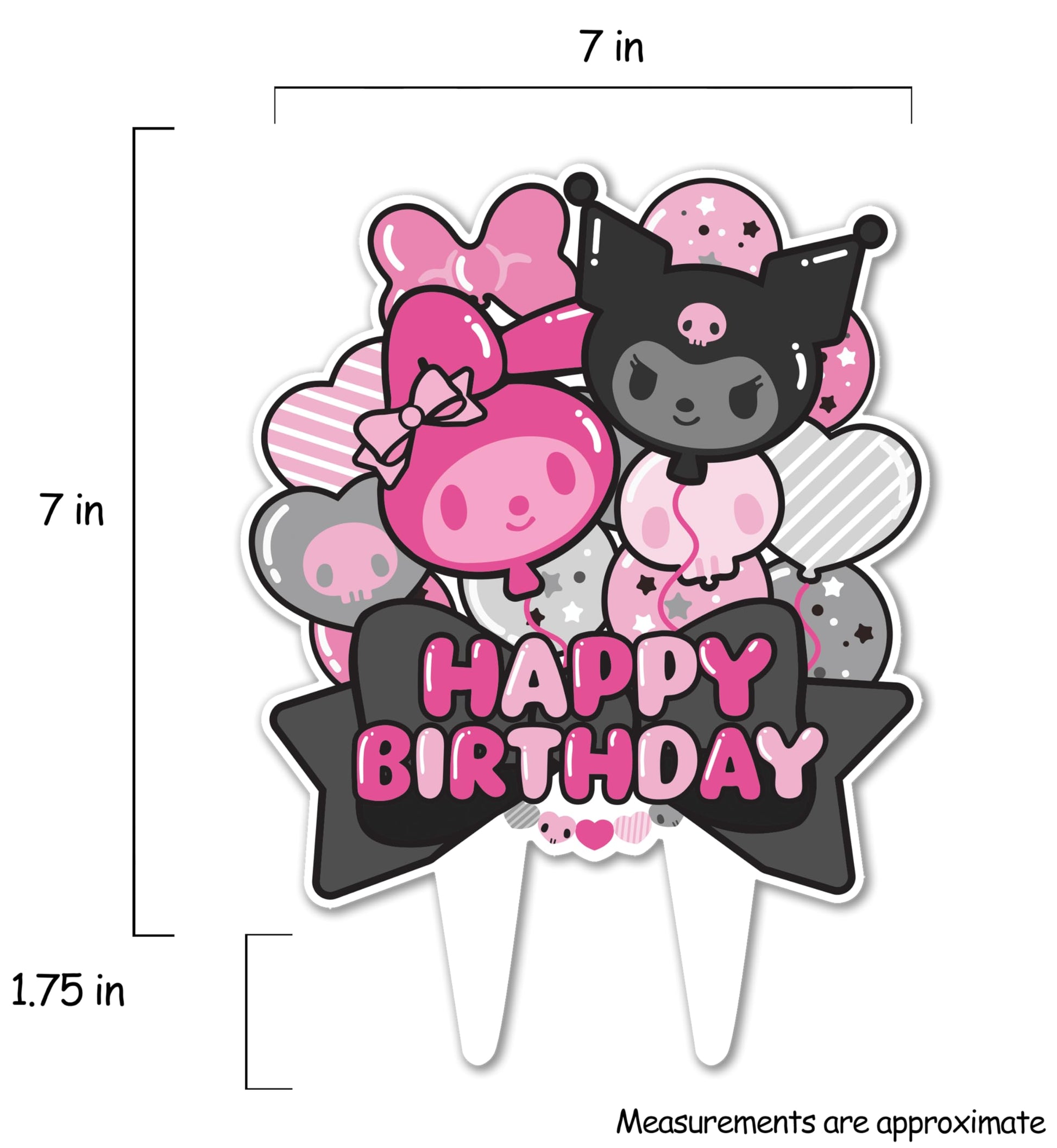 Kuro Melody Birthday Cake Topper Girls Party Decorations