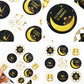 KYMY 180pcs Ramadan Stickers, Ramadan Eid Mubarak Circle Stickers, Islamic Muslim Ramadan Kareem Party Decorations, Round Ramadan Mubarak Sticker