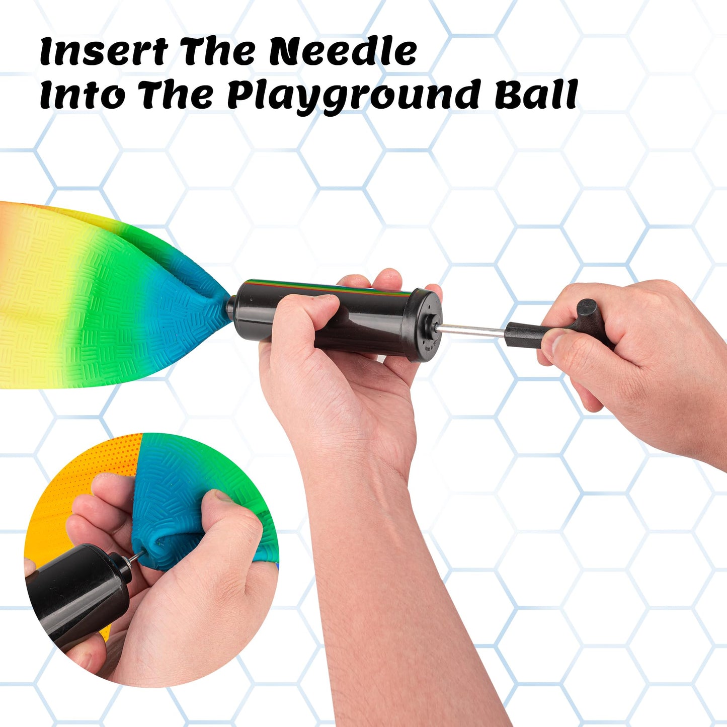 Micsoa 4 Pack 8.5 Inch Rainbow Playground Balls Set
