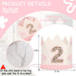Pink Bow 2nd Crown,Bow 2nd Birthday Theme Crown,Girl Second Birthday Decor