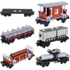 FLOWER LEGEND 6IN1 City Freight Train Car Building Set, DIY Cargo Train Toys for Teens and Adults, Compatible with Lego 630 Building Accessory, M8001