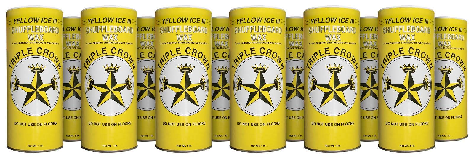 TRIPLE CROWN Yellow Ice III Shuffleboard Wax (Yellow Ice III 12-Pack)