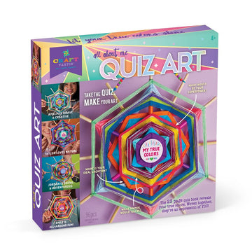 Craft-tastic - All About Me Quiz Art - Craft Kit - Answer Fun Questions to Make a Personalized Piece of Art - Ages 8+