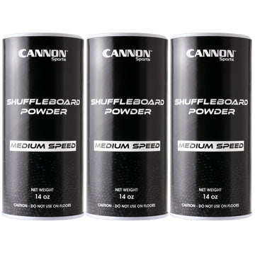 Cannon Sports Shuffleboard Powder - Premium Shuffleboard Wax with Granular Silicone Beads or Corn Meal - 3 Speed Options - Smooth Glide Non-Abrasive