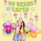 25 Years Later Birthday Banner Carton Banner Jelly Fish Hanging Swirls Garlands Sea Animals Hanging Banner for Birthday Party Decorations Supplies