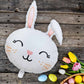 HADCKJA Bunny Balloons Easter Balloons Rabbit Head Foil Balloon for Easter Themed Party Bunny Birthday Supplies Decorations Party Sets-5 PCS