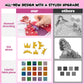 MyPixie Poke Art Kits for Girls, Arts and Crafts for Kids 4-8, DIY Creative Activity Toys, Birthday Gifts for Girls 4 5 6 7 8 9 10 (red)