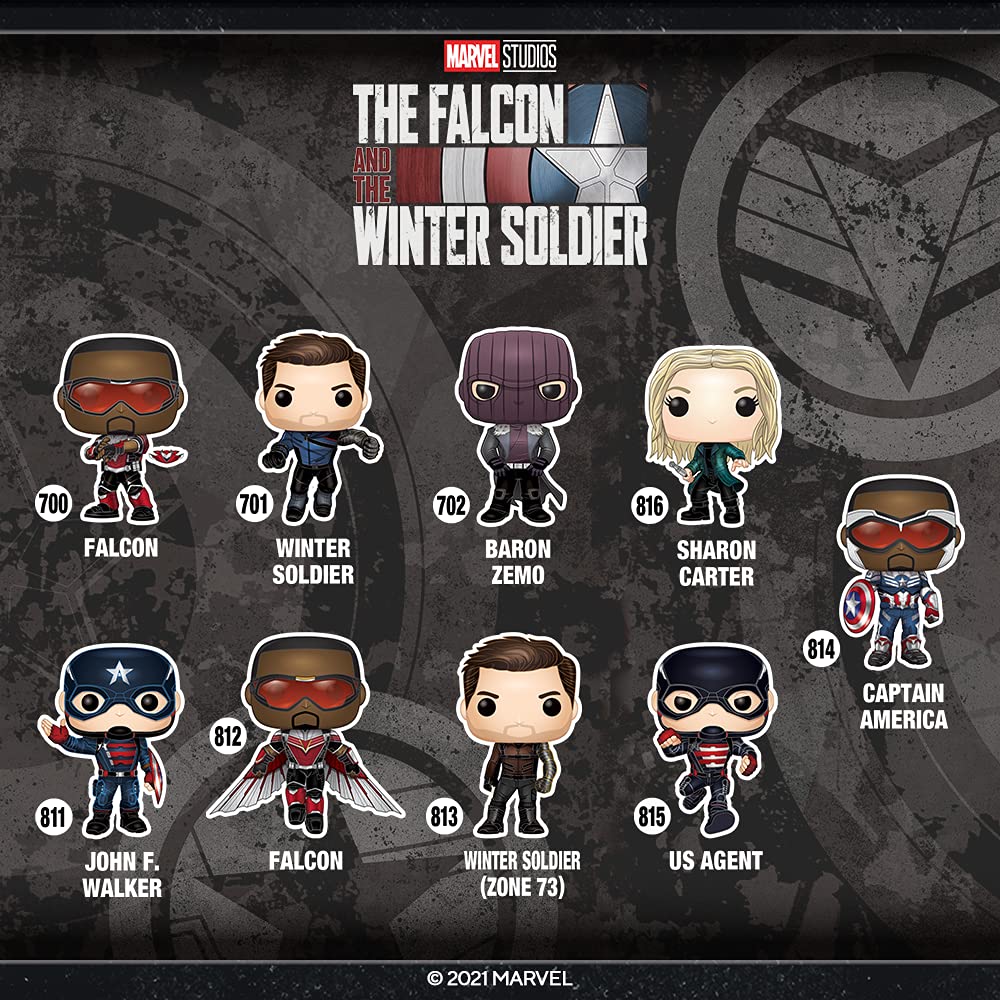 Funko Pop! Marvel: Year of The Shield - Captain America (Sam Wilson) with Shield, Amazon Exclusive
