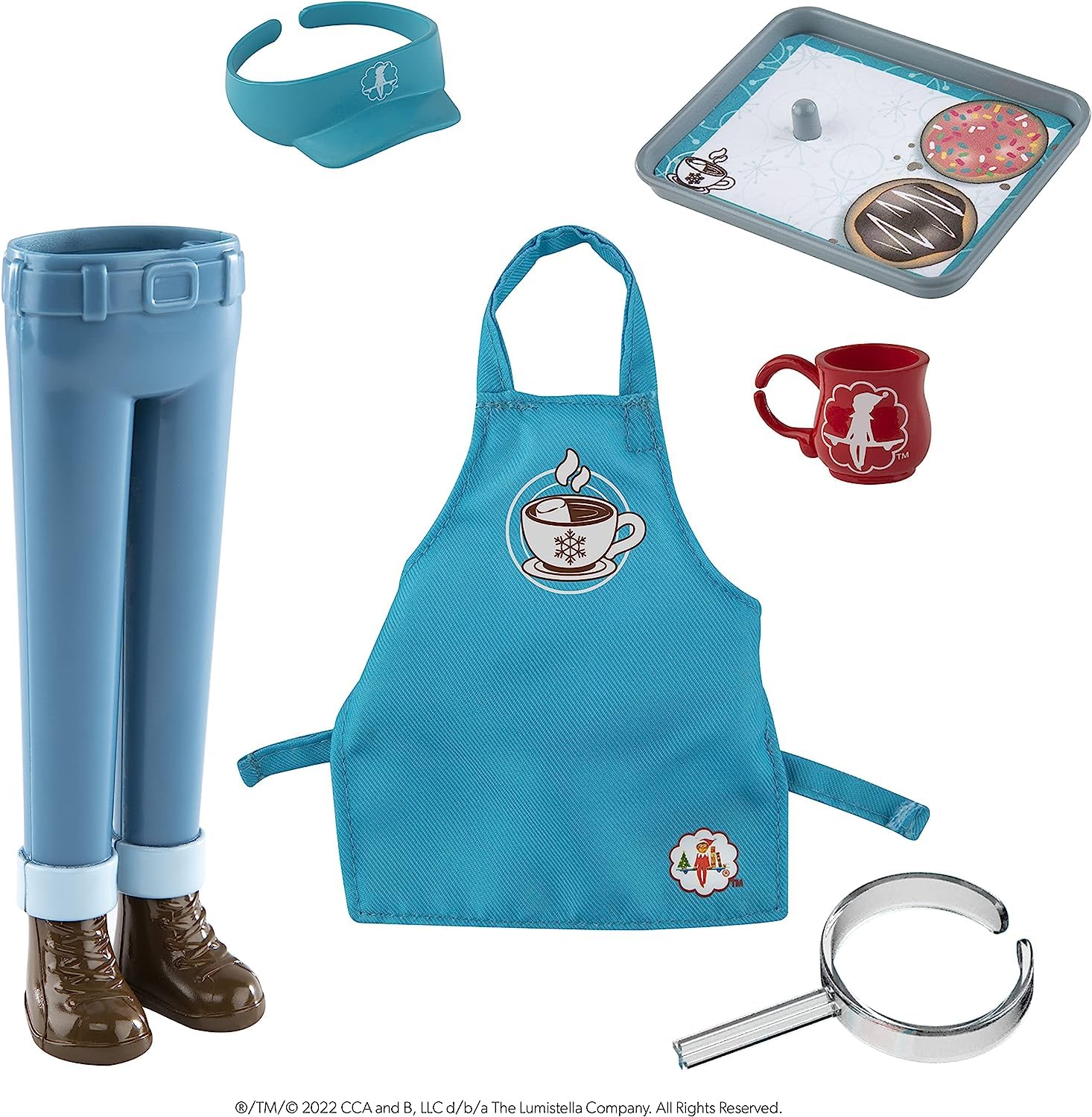 The Elf on the Shelf Christmas Tradition Box Set with Elf (Light Tone Boy), Story Book and MagiFreez Cocoa to Go Barista Accessory Set (Multi-Item