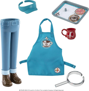 The Elf on the Shelf Christmas Tradition Box Set with Elf (Light Tone Boy), Story Book and MagiFreez Cocoa to Go Barista Accessory Set (Multi-Item