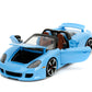 Pink Slips 1:24 W6 Porsche Carrera GT Die-Cast Car, Toys for Kids and Adults(Light Blue)