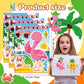 32 Sheets Summer Stickers for Kids, Make a Face Sticker Hawaii Tropical Pool Beach Stickers, Make Your Own Watermelon Pineapple Flamingo Sticker