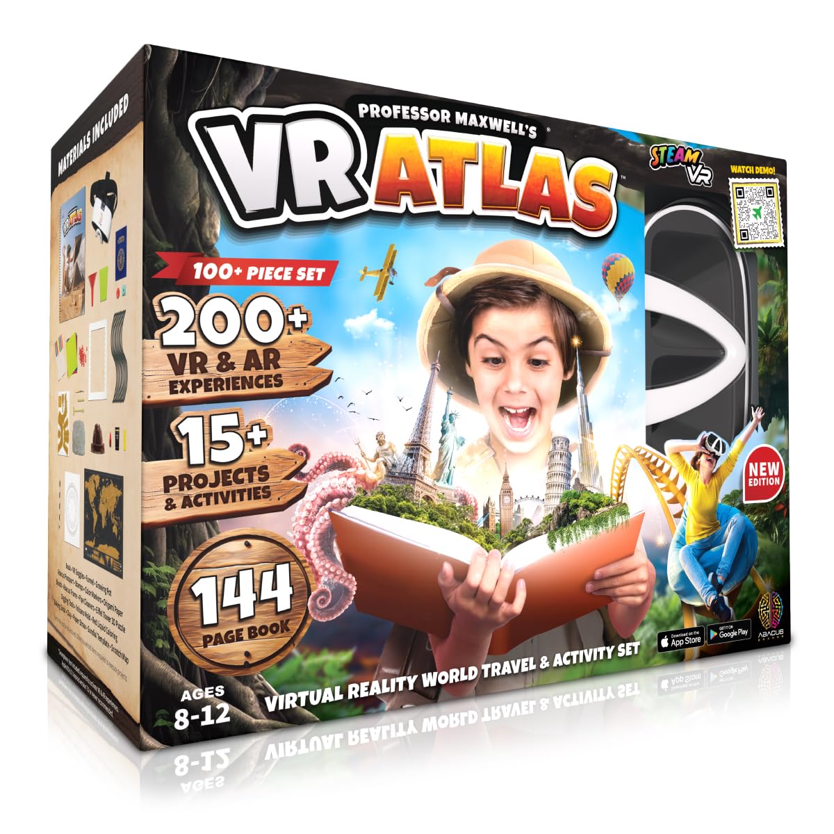 Abacus Brands Professor Maxwell's VR Atlas - Science Kit for Kids 8-12