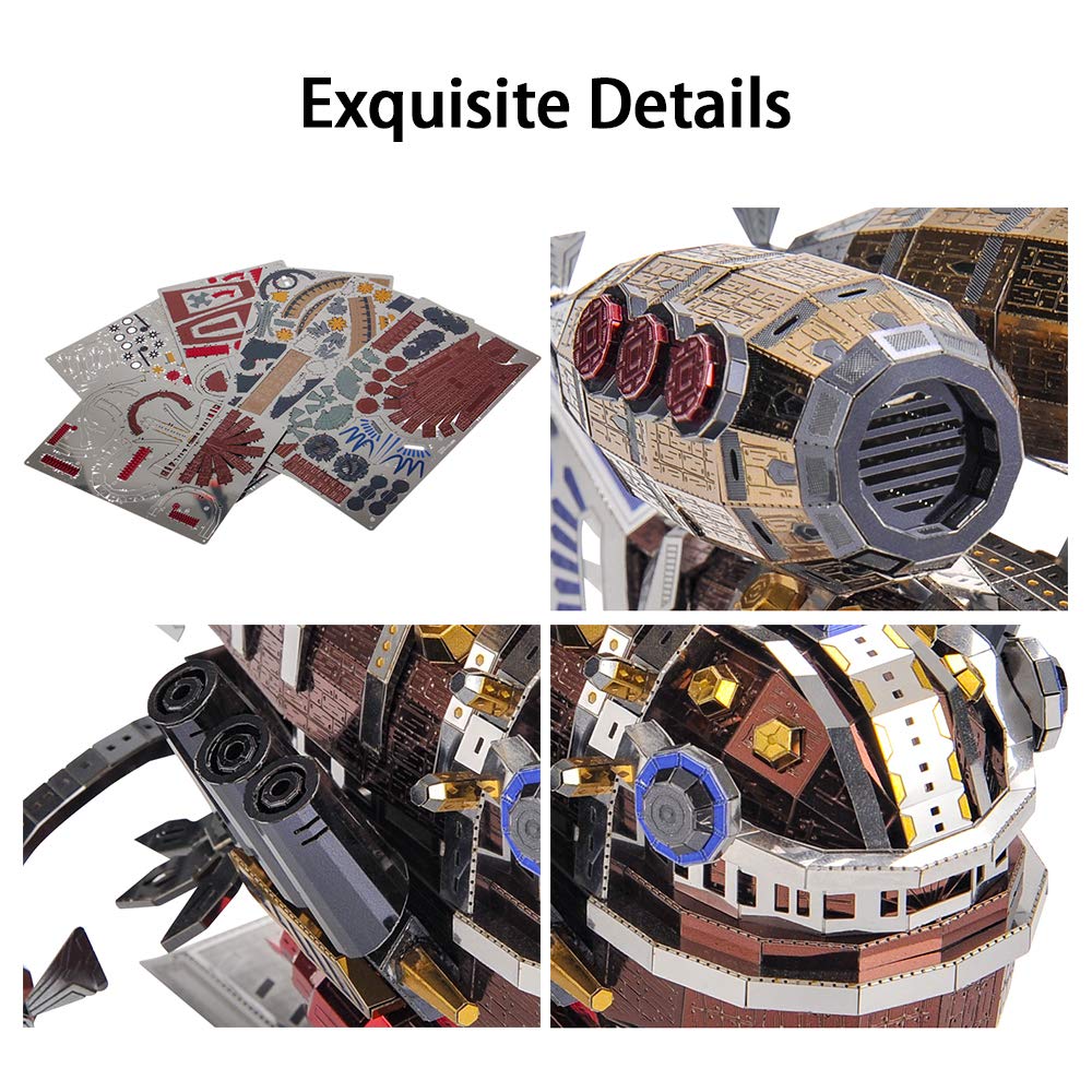 Microworld Metal Model Kits, Whale Base 3D Puzzles for Adults, DIY Challenge 3D Metal Puzzles, Brain Teaser Art Craft Gifts Toys for Teens