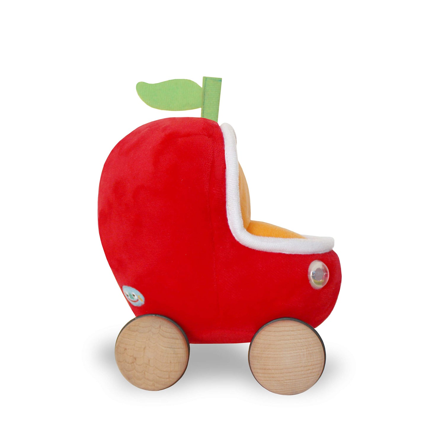 YOTTOY Richard Scarry Collection | Lowly Worm Soft Toy with Busytown Applecar - 2 in 1 Toy