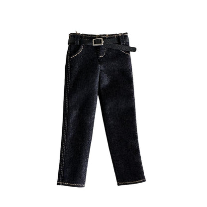 1/12 Action Figure Clothes,Straight Pants for 6" Male Action Figures,1:12 Scale Action Figure Jeans,only Pants (Straight Pants-Black)