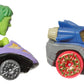 Hot Wheels RacerVerse Toy Cars 2-Pack Set of 2 Die-Cast Vehicles with Non-Removable Drivers of Their Own Cars: Hulk & Iron Man, Optimized for Track