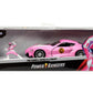 Jada Mighty Morphin Power Rangers 1:32 Toyota FT-1 Concept Die-cast Car with 1.65" Pink Ranger Figure, Toys for Kids and Adults