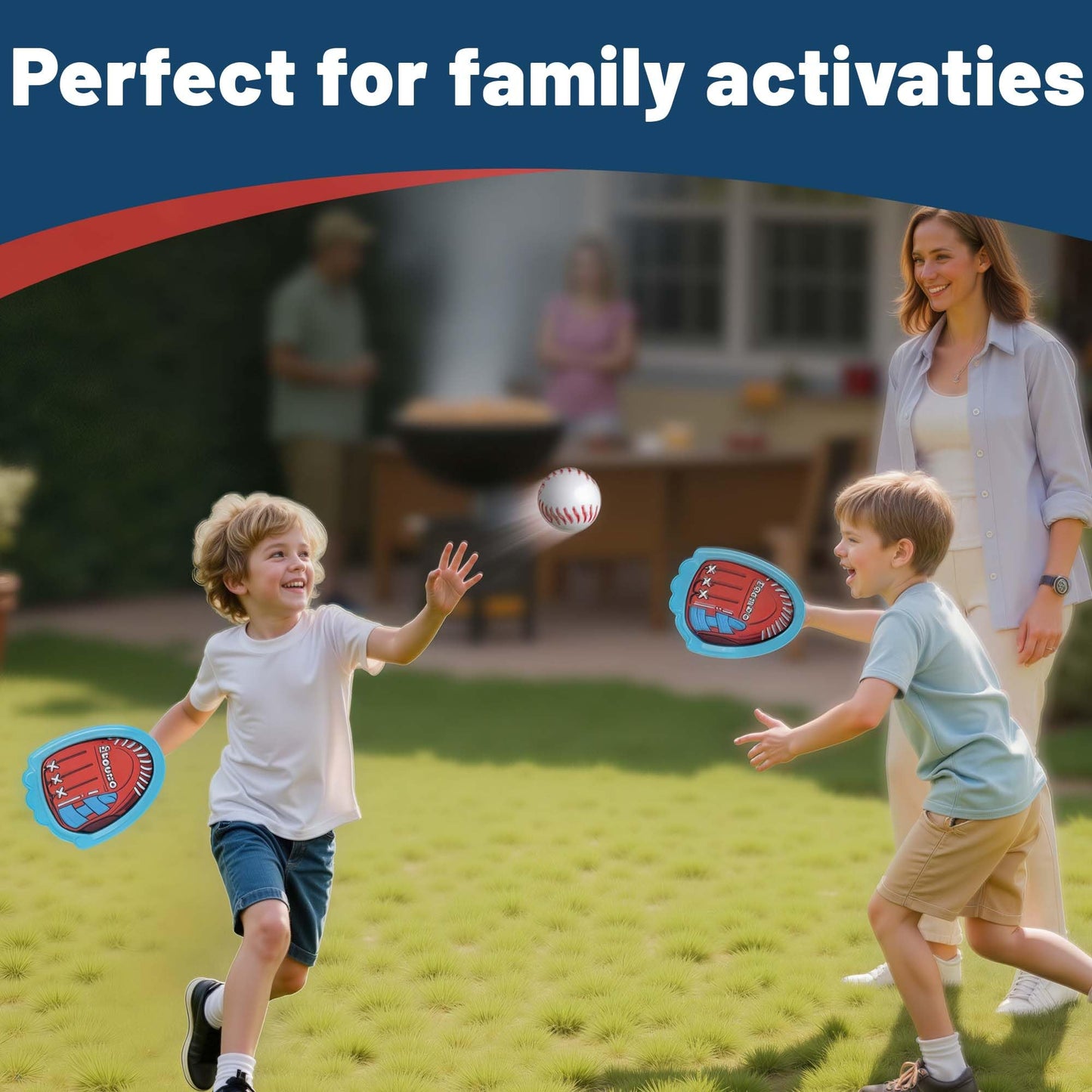 iPlay, iLearn Baseball Toss and Catch Ball Outdoor Game for Kids Age 3-5