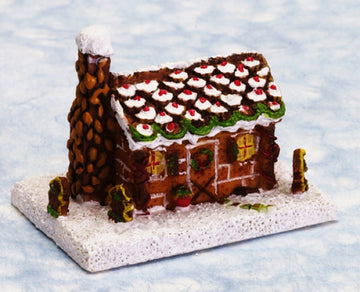 Aztec Imports, Inc. Dollhouse Miniature 1:12 Scale Gingerbread Cabin #G3270