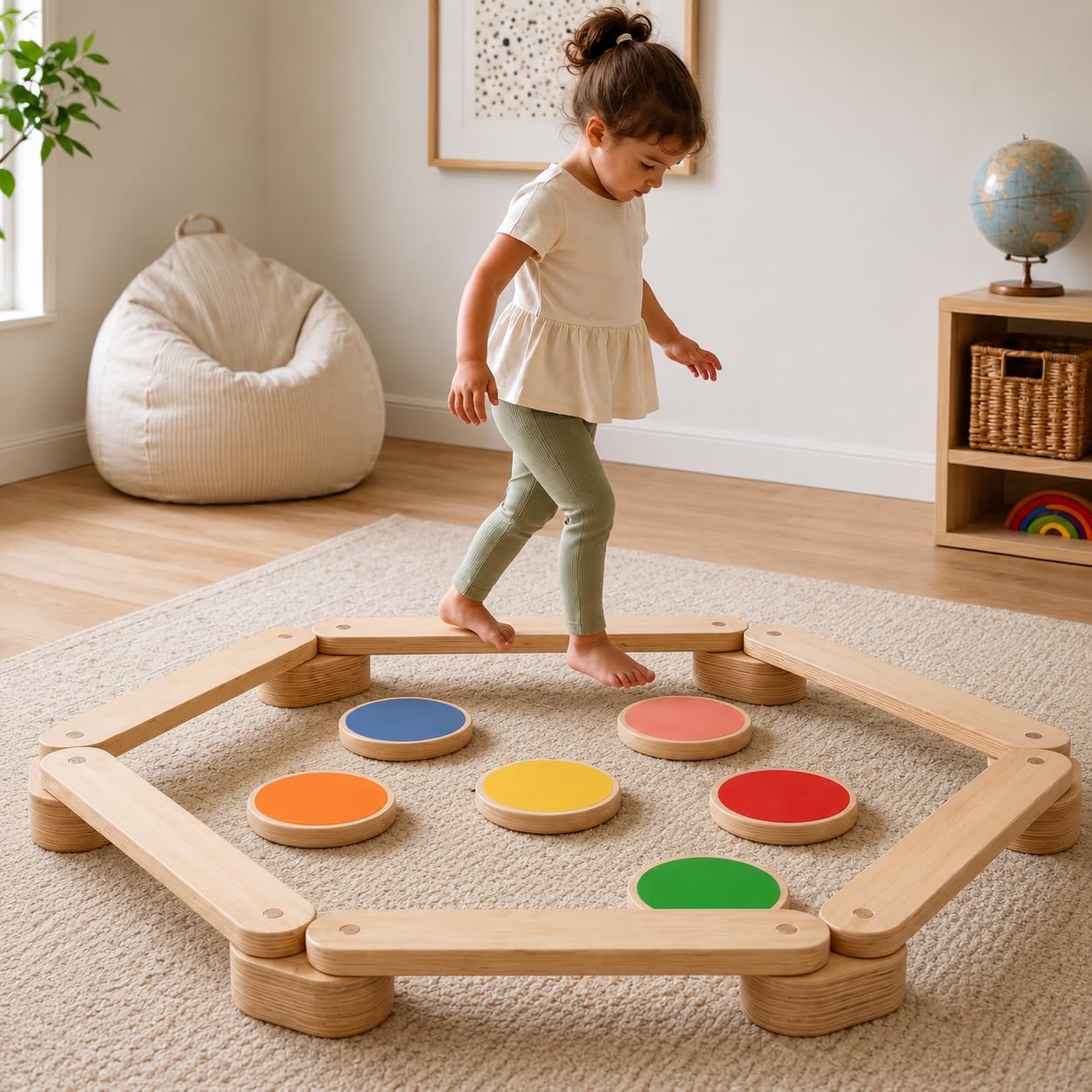 Avenlur Majesty Balance Beam for Kids, Toddler Stepping Stones Set