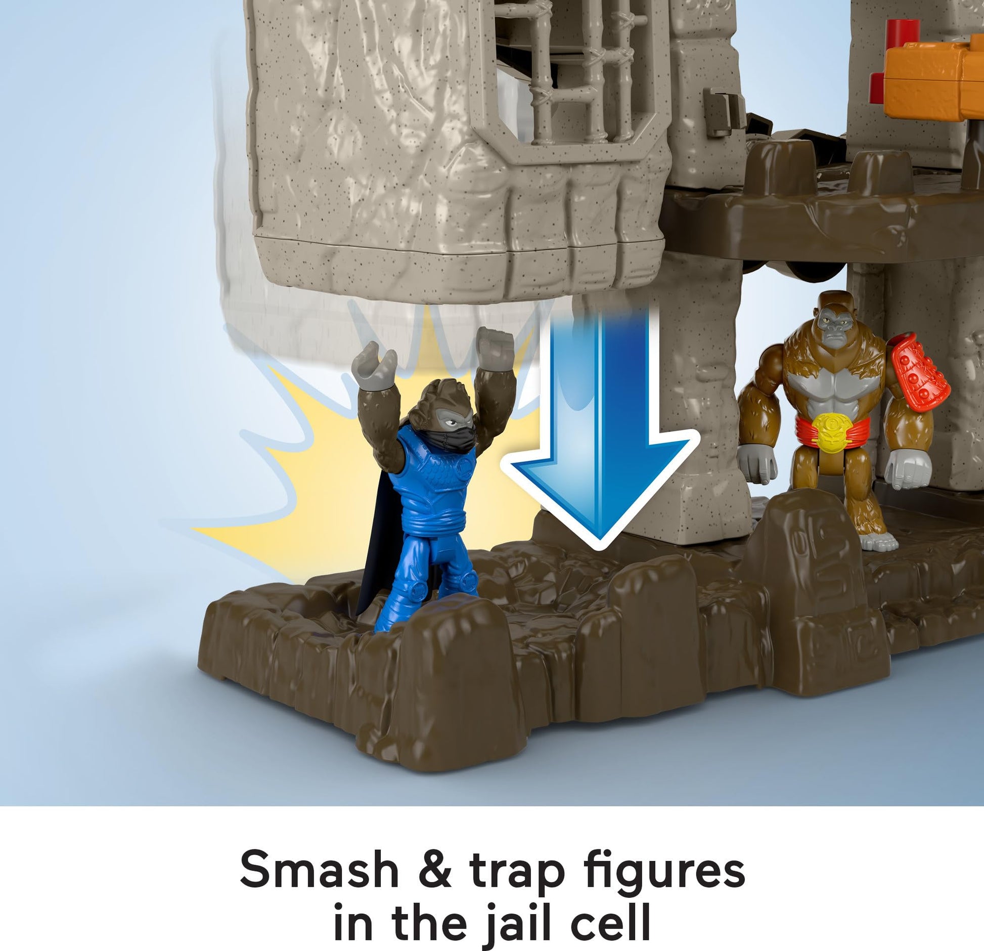 Fisher-Price Imaginext Preschool Toy Gorilla Fortress Playset with Poseable Figures & Accessories for Pretend Play Ages 3+ Years