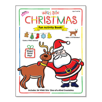 Wikki Stix Christmas Activity Book - 25 Holiday Activities with 36 Fun Arts & Crafts for Kids, Preschool & Classroom | Reusable, Mess-Free, Made in