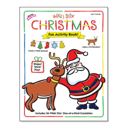 Wikki Stix Christmas Activity Book - 25 Holiday Activities with 36 Fun Arts & Crafts for Kids, Preschool & Classroom | Reusable, Mess-Free, Made in