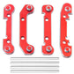 Vgoohobby Front Rear Swing Arm Reinforcement Mounts Plate Compatible with WLtoys 144001 144002 144010 124016 124017 124018 124019 RC Car (Red)