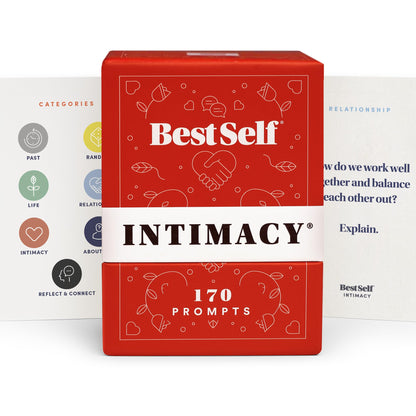 BestSelf Intimacy Deck - 170 Conversation Cards for Couples, Fun and Romantic Card Game for Deeper Connection and Pillow Talk