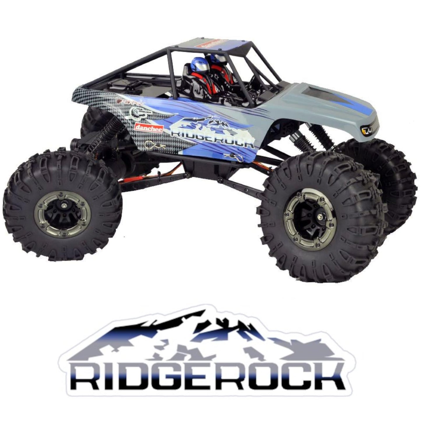 Redcat Racing Danchee Ridgerock 1/10 Scale 4WD Electric RC Rock Crawler - RC Truck RTR with 2.4GHz Radio, Dual Motors, 4-Wheel Steering, USB Charger
