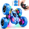 Zalneo Remote Control Stunt Car 4WD 360° Flip Double?Sided RC Cars, LED Light Bar, USB?C Modular Battery, 2.4 GHz Outdoor Beach Toy for Boys 6?12