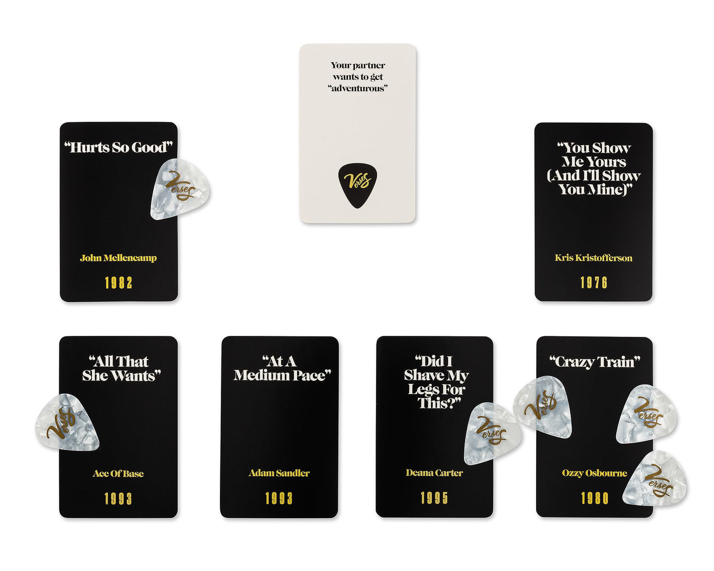 Hootenanny Games Verses Music Card Games for Adults & Teens | Match Top Songs with Petty Moments at Game Night & Parties | 3-6 Players, Ages 14+