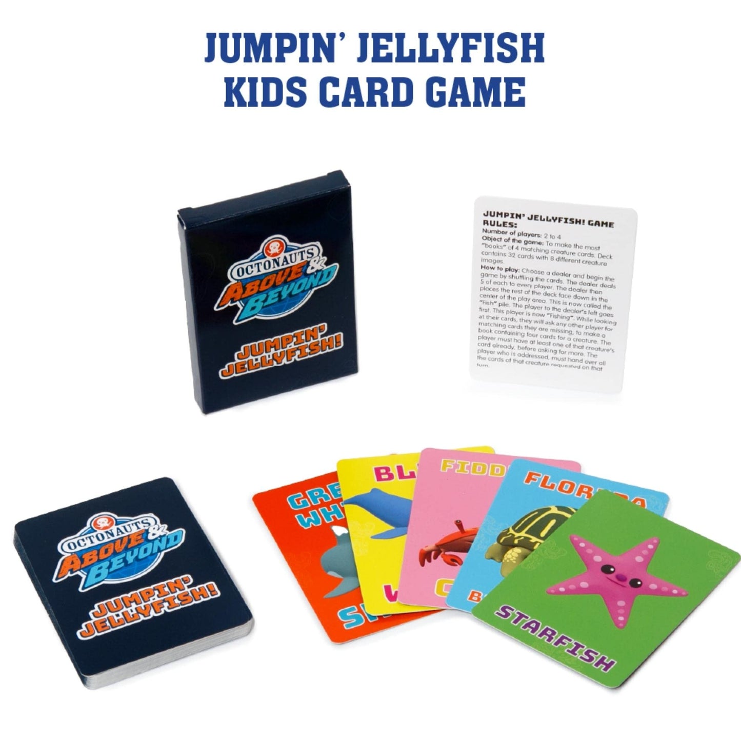 Mighty Mojo Octonauts Kids Classic Card Games - Memory Game, Go Fish & Old Maid Fun Family Game for Boys and Girls Party Toys Night - Three Total