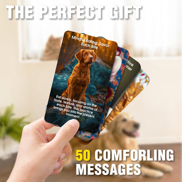 ZZBUY Dogs Against Anxiety Cards, 50 Affirmation Cards for Stress Relief and Self Care Mindfulness