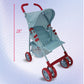 Baby Doll Stroller for Toddler Girls & Big Kids 6-8 Years Old | 28” Baby Stroller for Dolls, Toy Baby Stroller with Cute Ligh Denim Fabric, Mesh