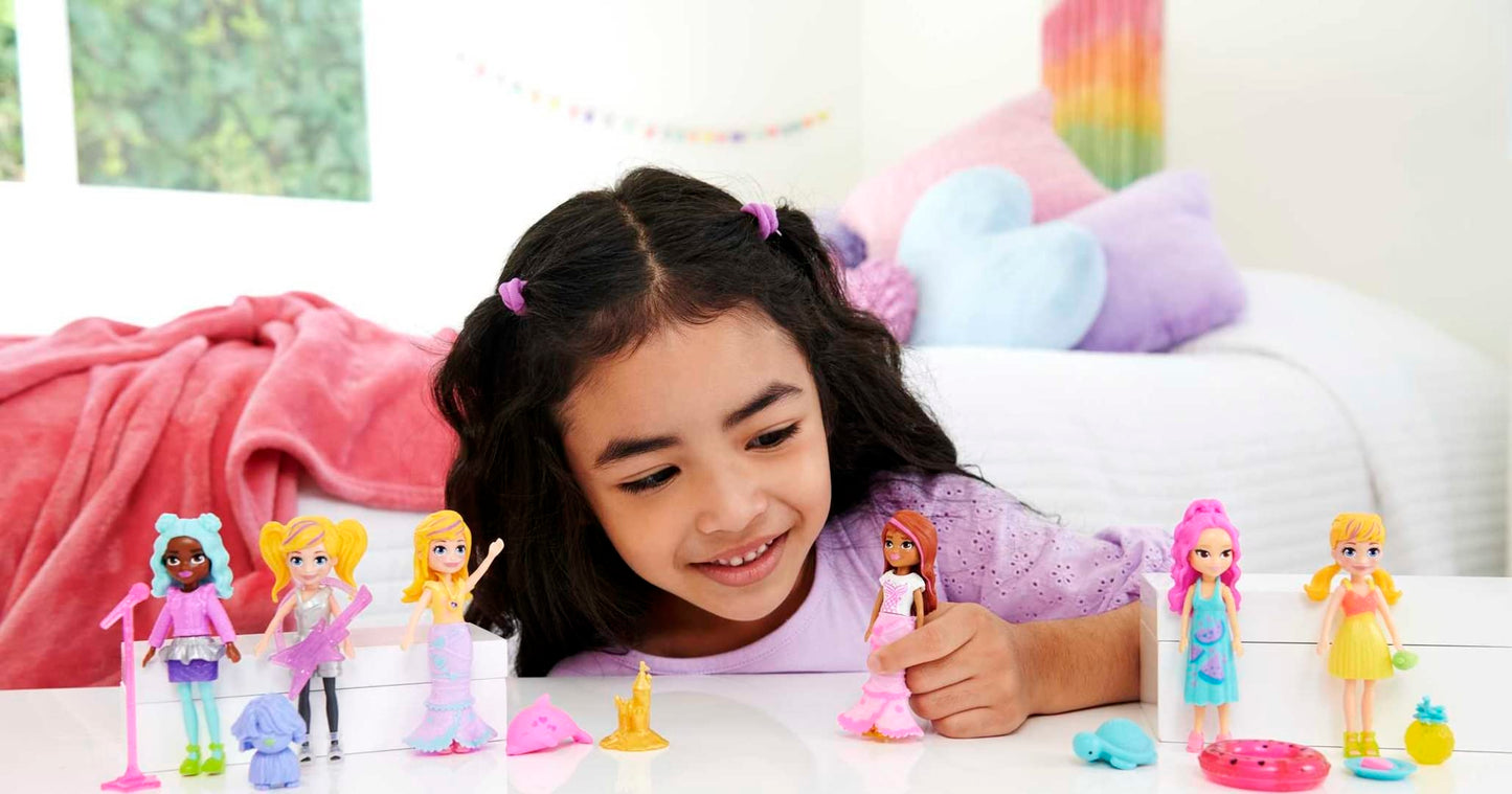 Polly Pocket Playset Fashion Pack Tropical Beach Fun Surprise Element for Girls Ages 4 and Up