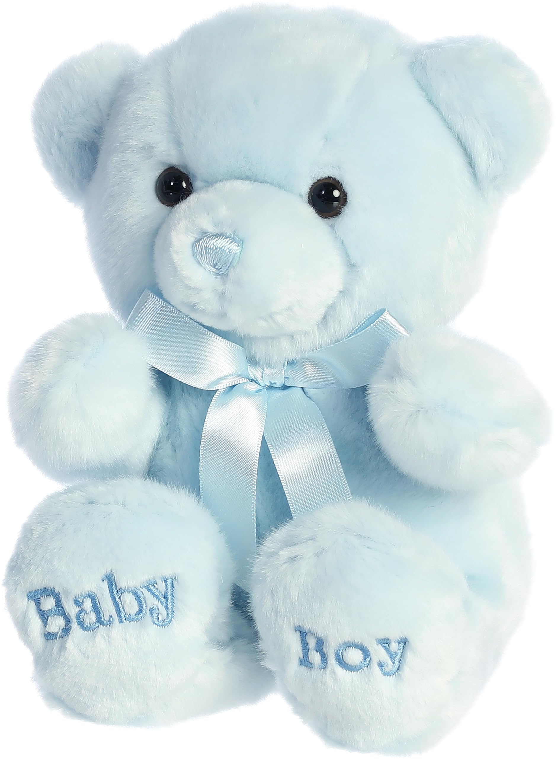 Aurora® Snuggly Comfy™ Bear Baby Stuffed Animal - Comforting Companion - Imaginative Play - Blue 9 Inches