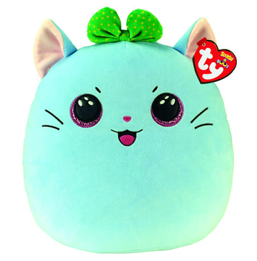 TY Toys Squish a Boo Cat Kirra - 31 CM, Green (2009315)